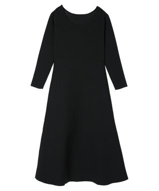 Green Parks フレアニットワンピース Black