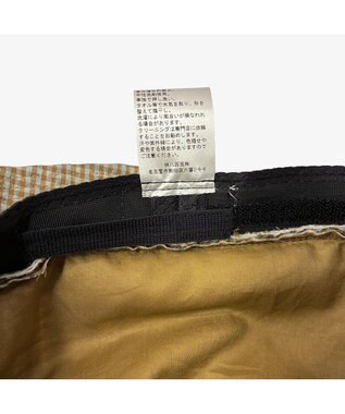 林八百吉商店 un chapeau　ひも付きチェックハット グリーン