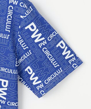 PW CIRCULUS 【UVカット / 吸水速乾 / 伸縮性抜群】【MEN】PWロゴ柄モック サックスブルー系5