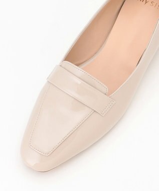 ANY SIS 【23.0~24.0cm】エナメルローファーパンプス ライトベージュ
