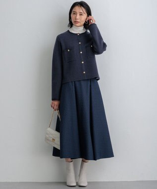 23区 S 【Oggi1月号/CLASSY.11月号掲載】スムージーコットン タートルネック ニット ホワイト系