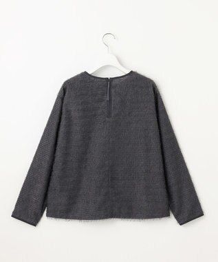 自由区 L 【カタログ掲載】ループカットジャカードプルオーバー ブラウス スレート