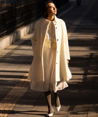 組曲 L 【WEB限定色あり】ELENA パールボタン ニットジャケット パールホワイト系