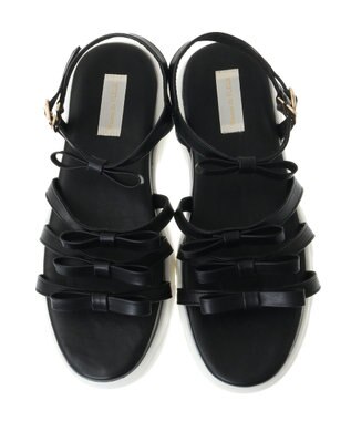 Maison de FLEUR オペラリボンスニーカーサンダル Black