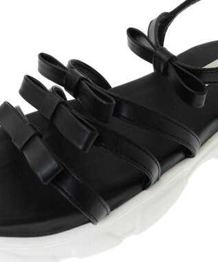 Maison de FLEUR オペラリボンスニーカーサンダル Black