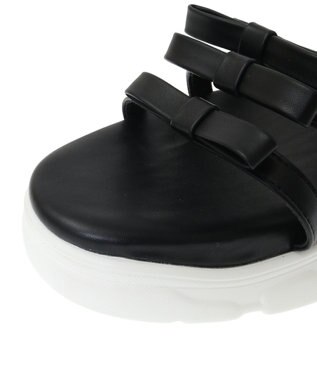 Maison de FLEUR オペラリボンスニーカーサンダル Black