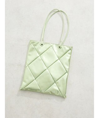 Green Parks ａｎｄｍｉｋｋａ　パッチワークメタリックＡ４トート Mint Green