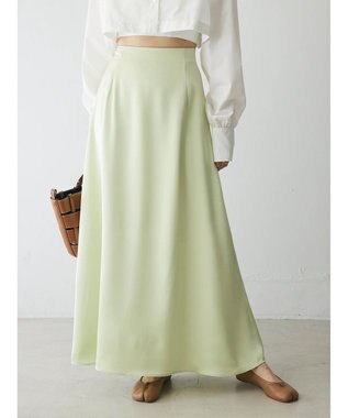 Green Parks AnriettMusee サテンナロースカート Lime Green