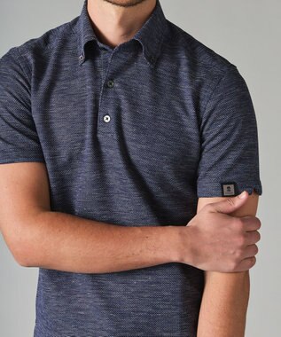 GOTAIRIKU 【麻混の清涼感】ノルマンディーリネン ボタンダウンポロシャツ(24年モデル) ネイビー系