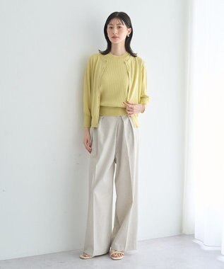 YECCA VECCA 【マシンウォッシャブル】カーディガン Yellow