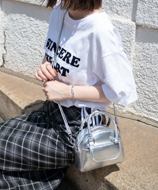 WEGO ミニボストンショルダー シルバー