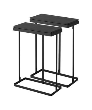 tower スリム蓋付き分別ゴミ袋ホルダー タワー 45L 横開き 2個組 ブラック ブラック