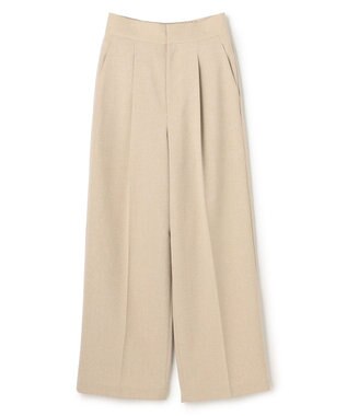 uncrave ウォッシャブルドライサップ ワイドパンツ（サスペンダー付き） シャンブレーベージュ