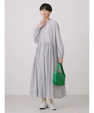 AMERICAN HOLIC アソートギャザーフレアワンピース Stripe Black