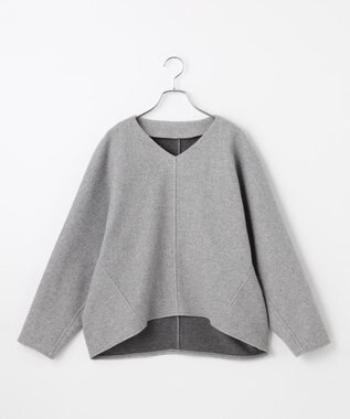 #Newans 【洗濯機可能/セットアップ】コクーンシルエットエアリープルオーバー トップグレー