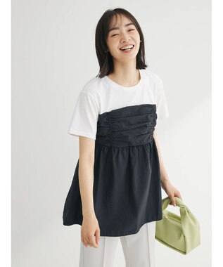 Green Parks ミディ丈ビスチェドッキングプルオーバー Black