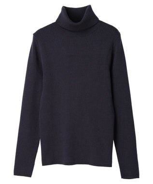 CRAFT STANDARD BOUTIQUE リブタートルネックニットプルオーバー Navy