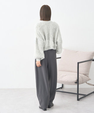 earth music&ecology タックコクーンパンツ Charcoal Gray