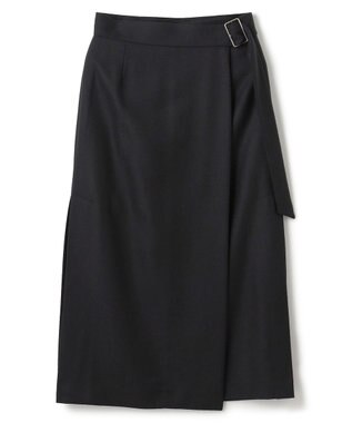 BEIGE， TERNES / ウールナローラップスカート Black