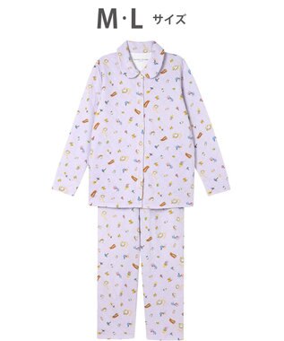 tsumori chisato SLEEP ツモリチサト パジャマ キルトニット素材(本体) あったか 長袖 長ズボン レディース UDW404 /ワコール パープル