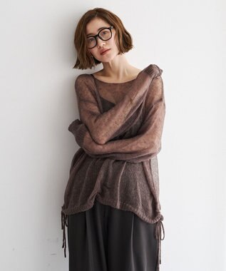 YECCA VECCA ドロストメッシュニット
