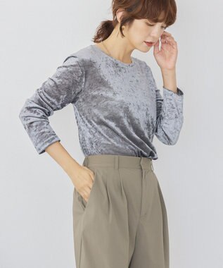 AMERICAN HOLIC シアーベロアプルオーバー Charcoal Gray