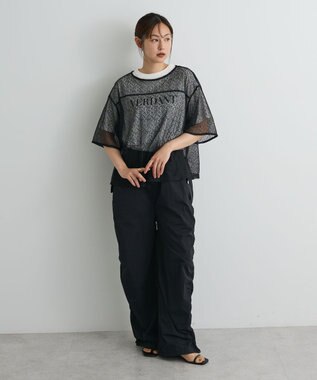 CRAFT STANDARD BOUTIQUE レースワイドTブラウス Black