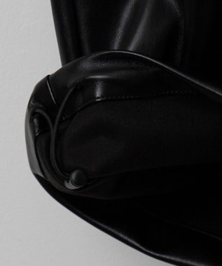 WEGO 【ユニセックス着用ITEM】エコレザーカーゴスラックス ブラック