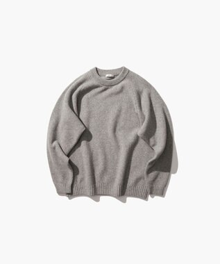 ATON LAMBS WOOL | クルーネックセーター - UNISEX GRAY