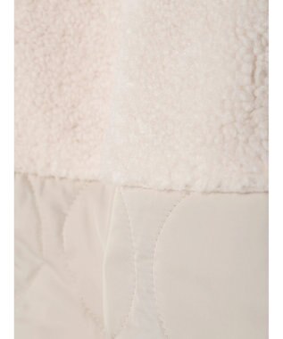 CRAFT STANDARD BOUTIQUE ボア＆キルティングスタンドコート Ivory