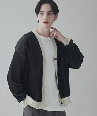 WEGO クリアライトリバーシブルカーディガン ホワイト