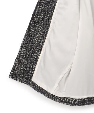 BEIGE， ROBY / フェイクレザーツイードコート Monotone