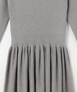 #Newans 【カシミヤ混】フィット＆フレアニットワンピース グレー