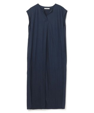 BEIGE， 【WEB限定・洗える】MELISSA / バックシフォンスキッパーロングワンピース Navy