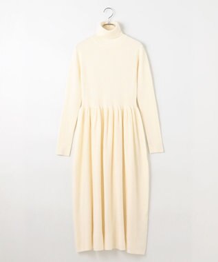 #Newans 【カシミヤ混】フィット＆フレアニットワンピース オフ