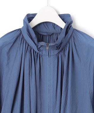 ICB 【撥水加工】シアーナイロンタフタ フーデットコート スマルトブルー系