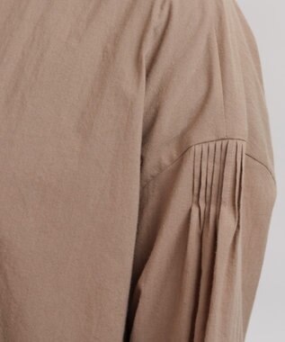 muuc コットンローン長袖ブラウス ブラウン