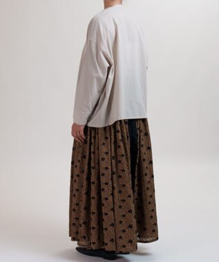 muuc コットンローン長袖ブラウス グレーベージュ