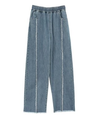 Green Parks ・Double Flags デニムフリンジラインパンツ Light Indigo