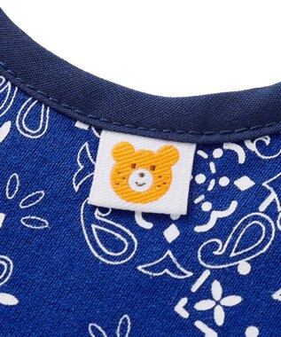 MIKI HOUSE HOT BISCUITS バンダナ風柄スタイ 紺