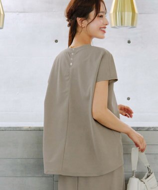 Tiaclasse 【洗える】フレンチスリーブカノコトップス ベージュ