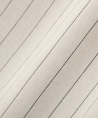 earth music&ecology 【セットアップ対応】リネンライクダブルジャケット Stripe Ivory