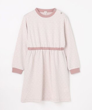 組曲 KIDS 【150-160㎝】 フロストフラワージャガード ワンピース ラベンダー
