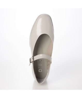 MODE ET JACOMO <D'ICI>ワンストラップローヒールパンプス ライトグレーエナメル