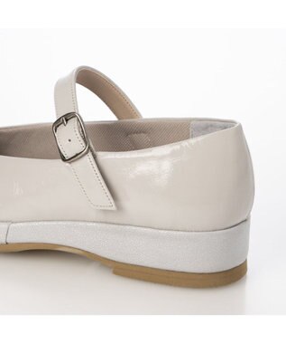 MODE ET JACOMO <D'ICI>ワンストラップローヒールパンプス ライトグレーエナメル