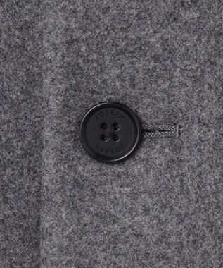 JOSEPH HOMME 【新素材】ライトウールシャギー　スタンドカラーシングルブレストコート グレー系