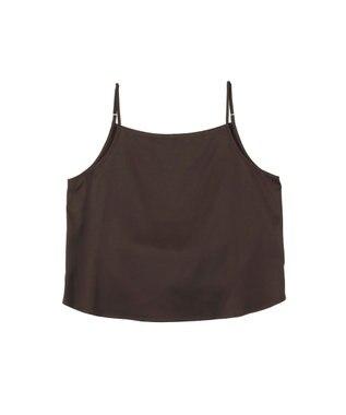 YECCA VECCA 【2点SET】キャミ付きシアードットシャツ Brown