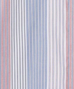 J.PRESS YORK STREET 【UNISEX】マルチストライプバンドカラー シャツ レッド系7