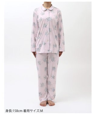 WACOAL リラックス＆スリープ  長袖 長ズボン パジャマ 綿100%(本体) WDX540 /ワコール ピンク