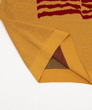 WEGO スリーブロゴニットプルオーバー イエロー